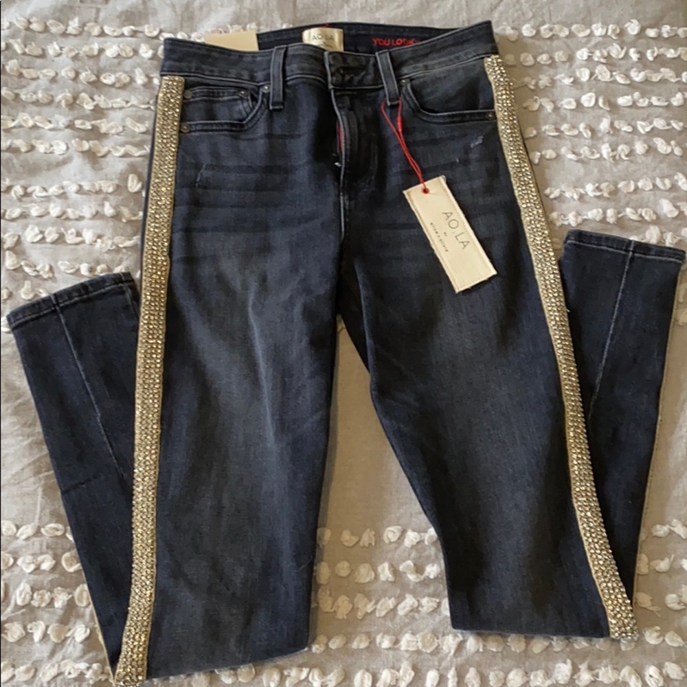 Alice + Olivia Studded Skinny Jeans